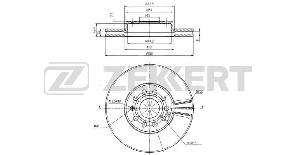 BS5043B - ZEKKERT - Тормозной диск