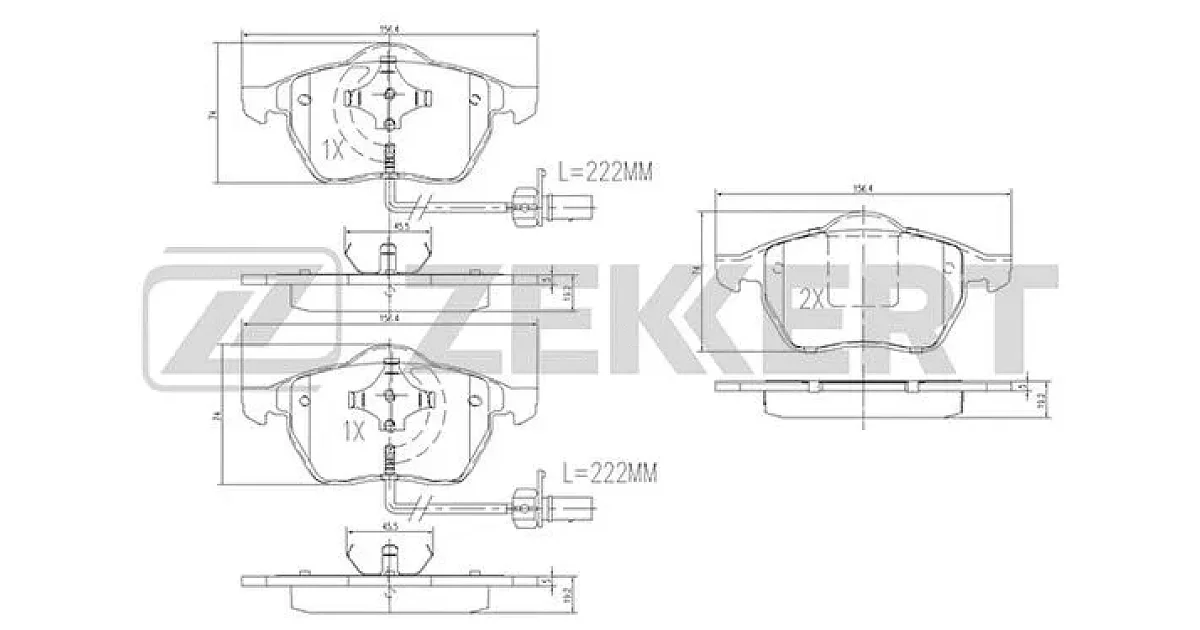 BS1131 - ZEKKERT - Комплект тормозных колодок, дисковый тормоз