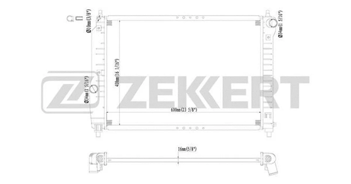 MK1201 - ZEKKERT - Радиатор, охлаждение двигателя