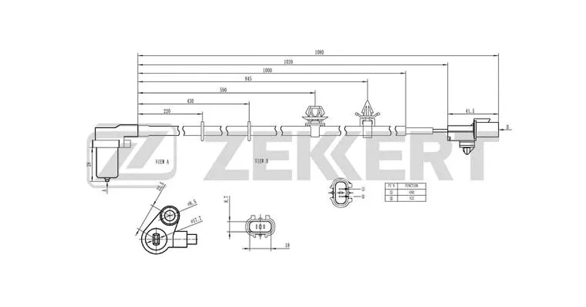 ZEKKERT - SE6156 - Датчик, частота вращения колеса