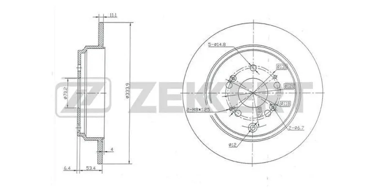 BS5950 - ZEKKERT - Тормозной диск