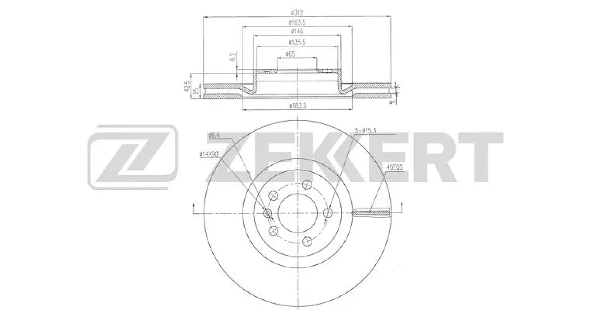 BS6504 - ZEKKERT - Тормозной диск