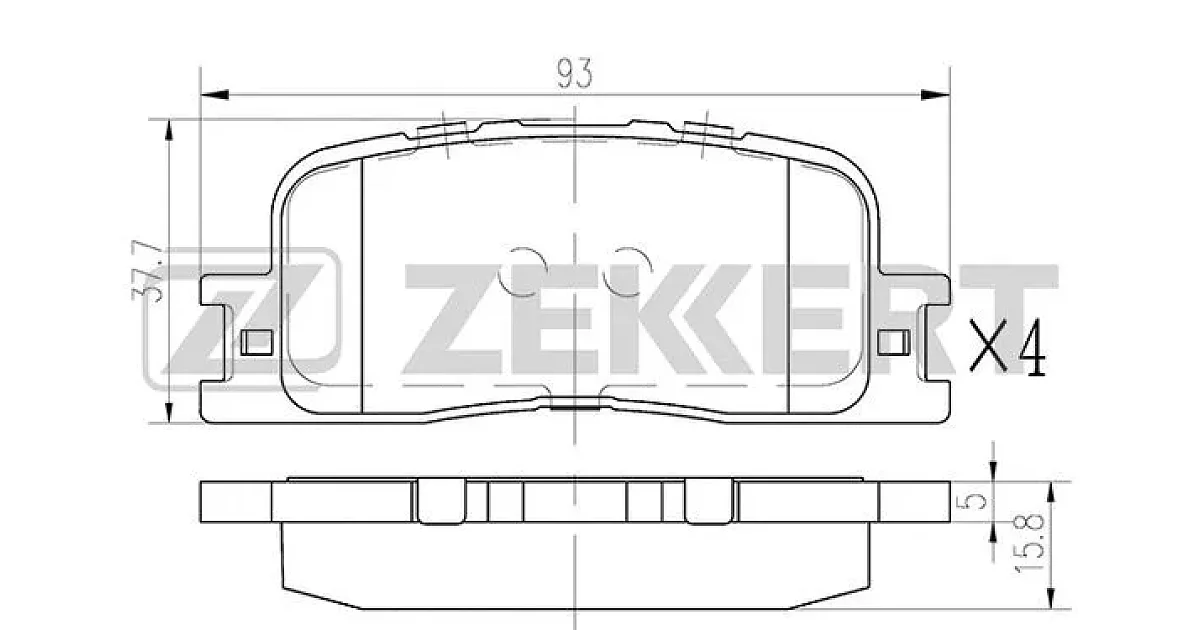BS2705 - ZEKKERT - Комплект тормозных колодок, дисковый тормоз