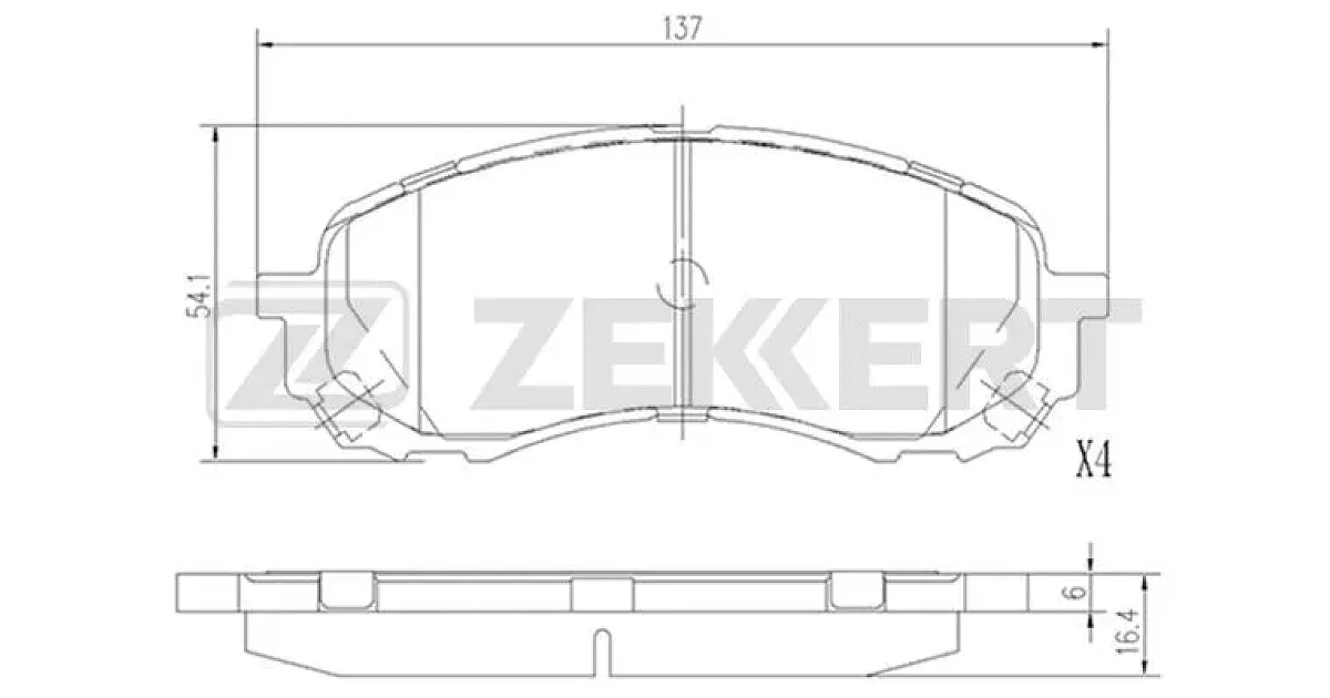 ZEKKERT BS-2135 (BS2135), Комплект тормозных колодок, дисковый тормоз