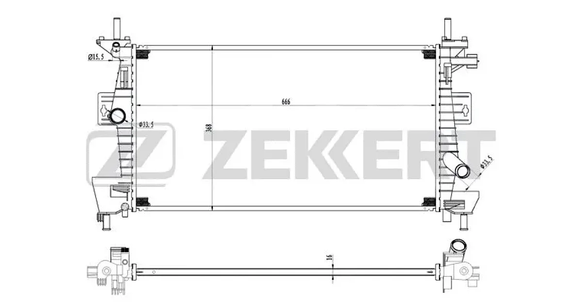 MK1539 - ZEKKERT - Радиатор, охлаждение двигателя
