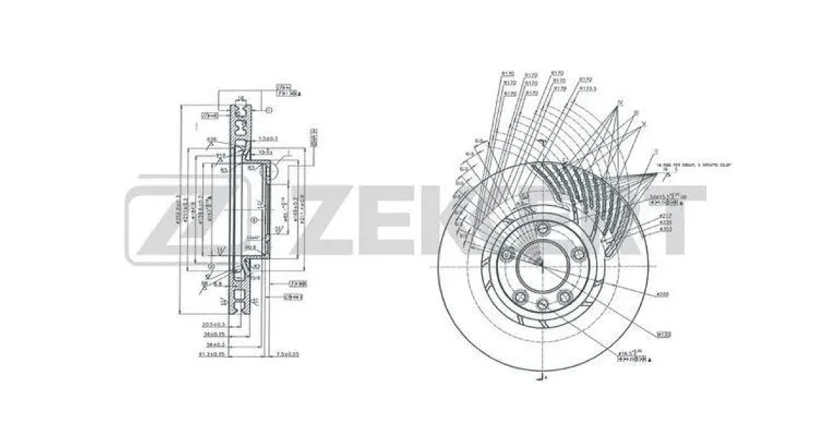 BS6164 - ZEKKERT - Тормозной диск