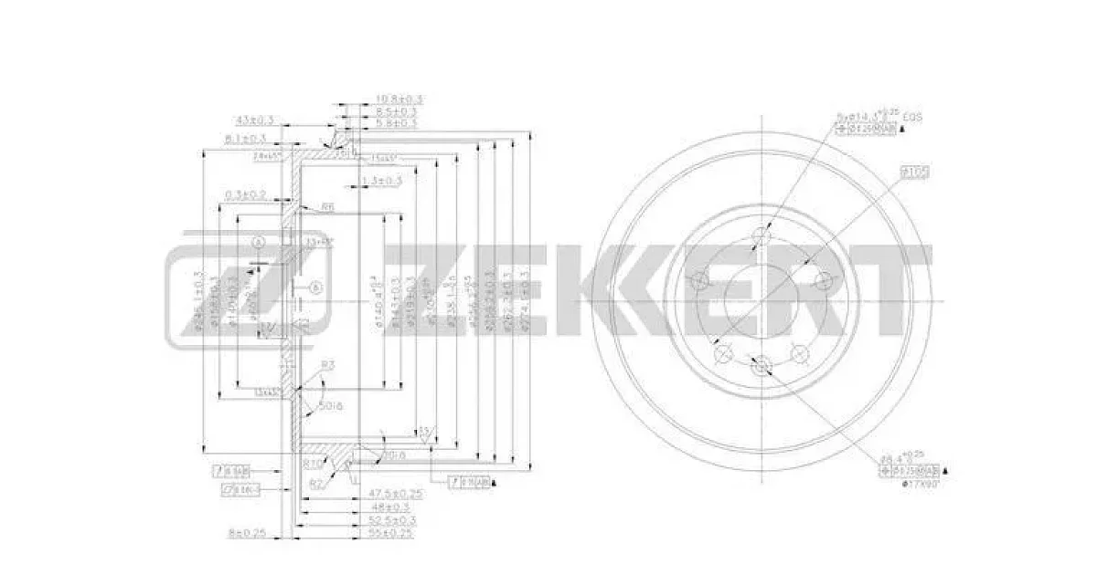 ZEKKERT BS-6180, Тормозной барабан