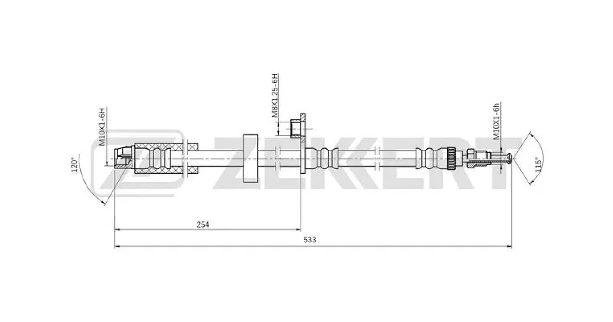 BS9510 - ZEKKERT - Тормозной шланг