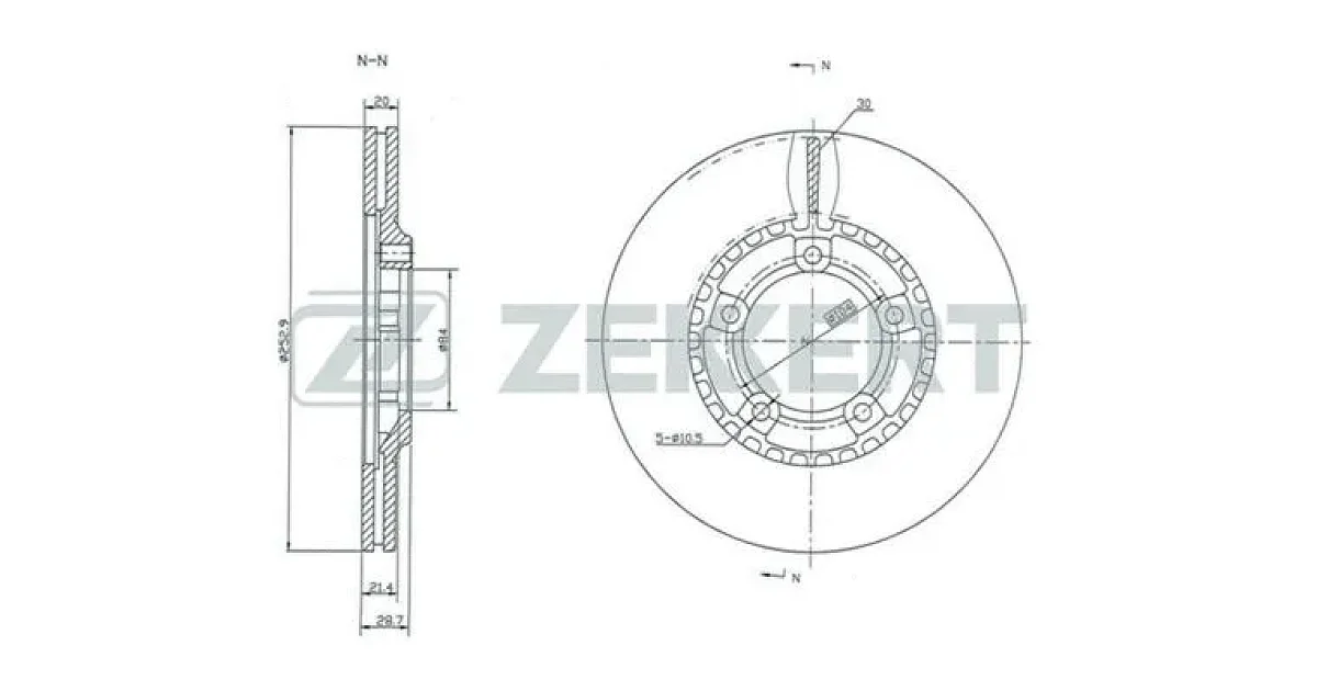 BS5282 - ZEKKERT - Тормозной диск
