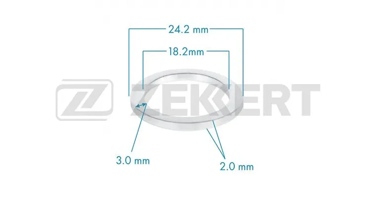 BE3576 - ZEKKERT - Уплотнительное кольцо, резьбовая пробка маслосливн. отверст.