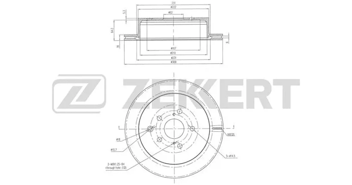 BS5908 - ZEKKERT - Тормозной диск