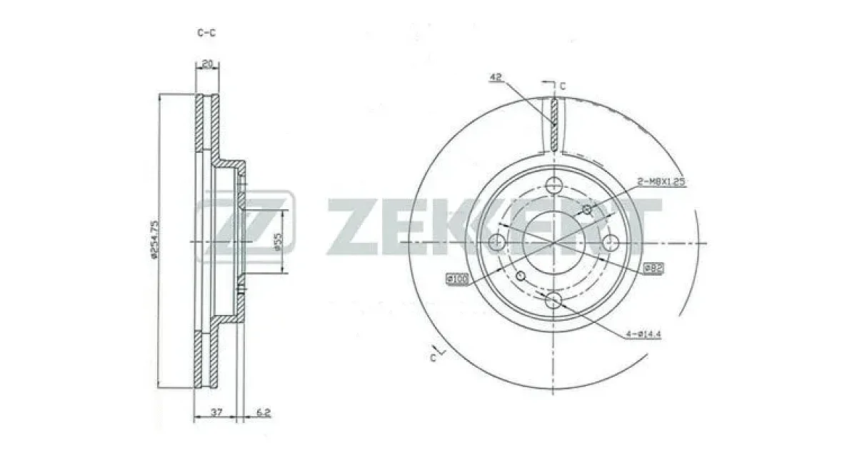BS5318 - ZEKKERT - Тормозной диск