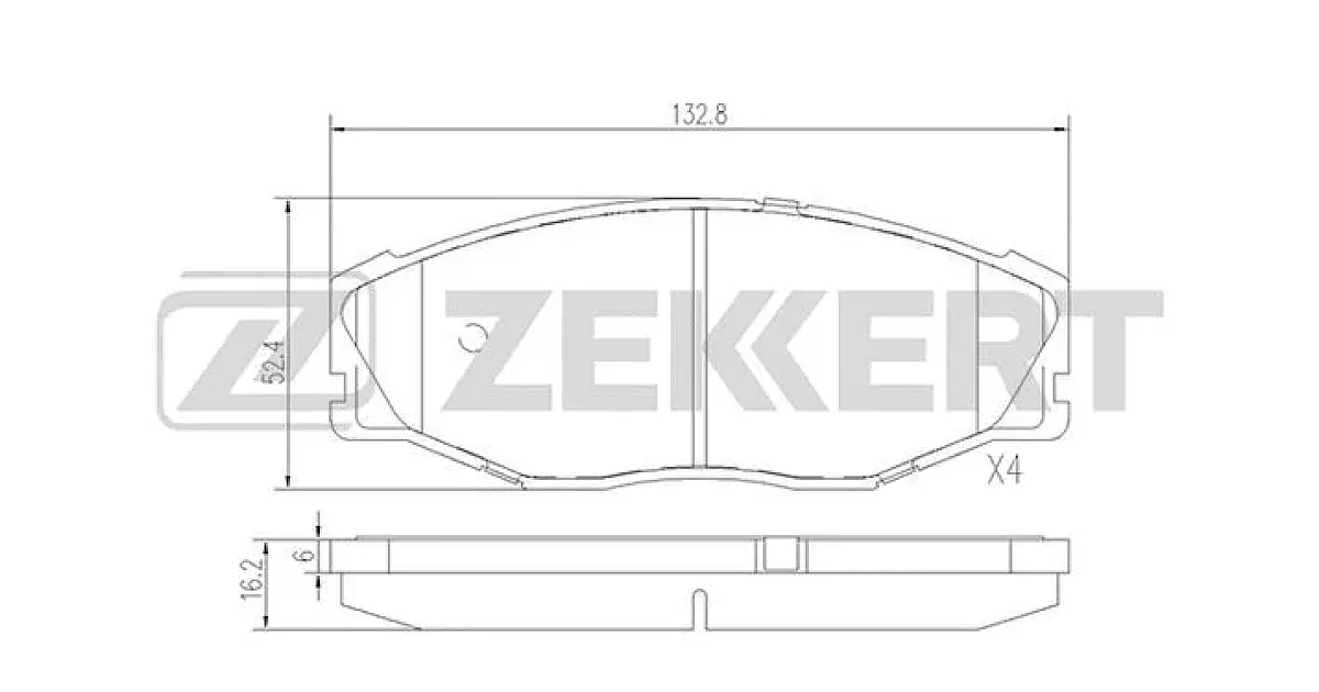 BS2085 - ZEKKERT - Комплект тормозных колодок, дисковый тормоз