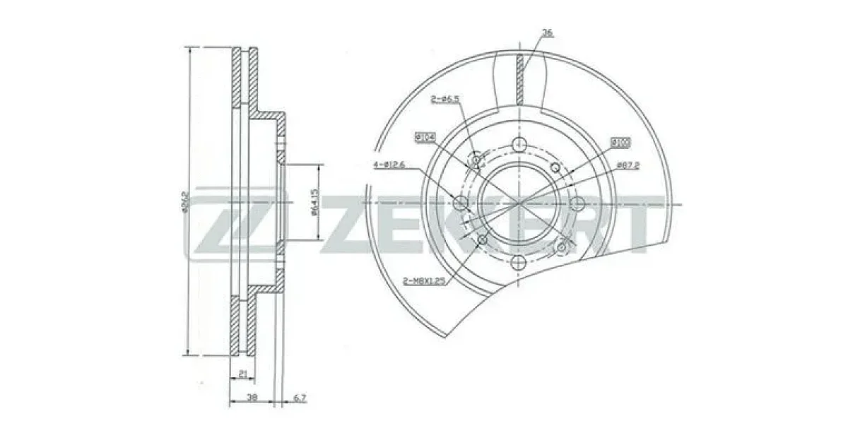 BS5168 - ZEKKERT - Тормозной диск