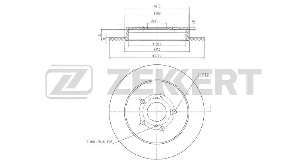 BS6300 - ZEKKERT - Тормозной диск
