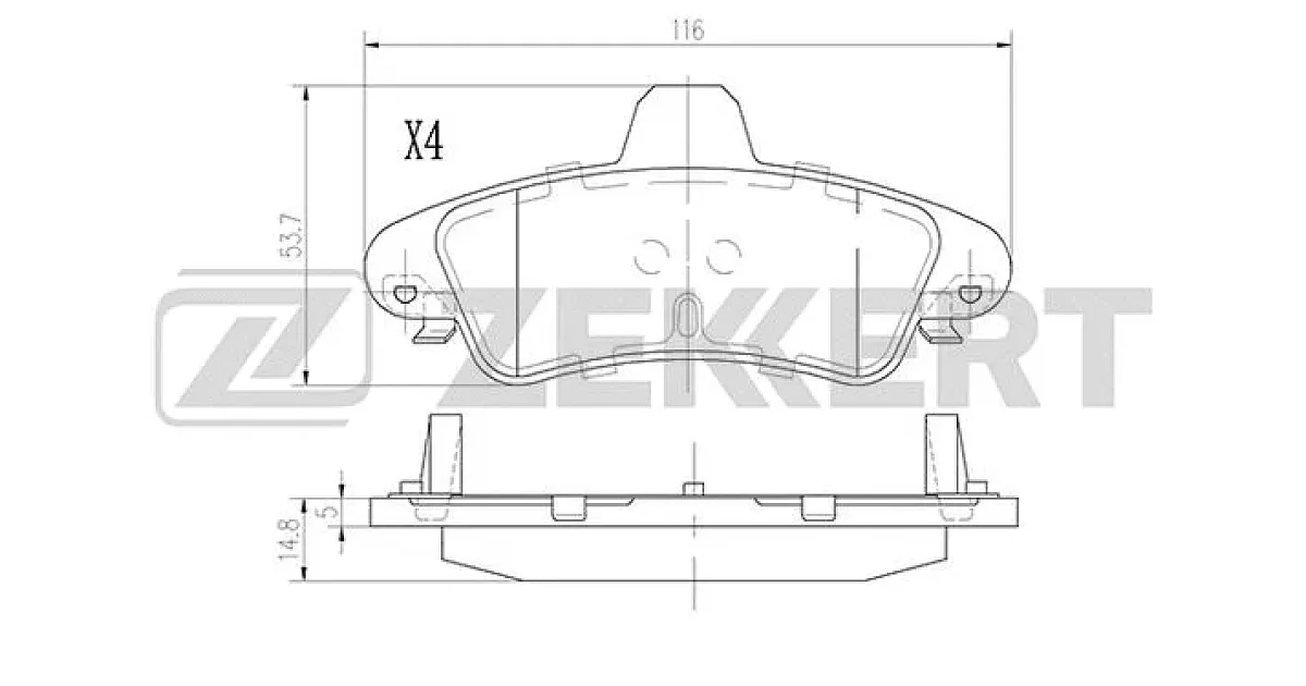 BS2929 - ZEKKERT - Комплект тормозных колодок, дисковый тормоз