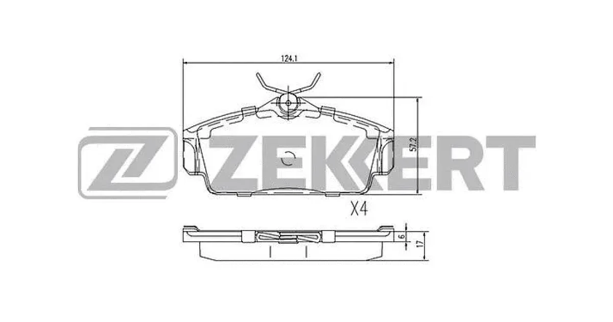 BS2313 - ZEKKERT - Комплект тормозных колодок, дисковый тормоз