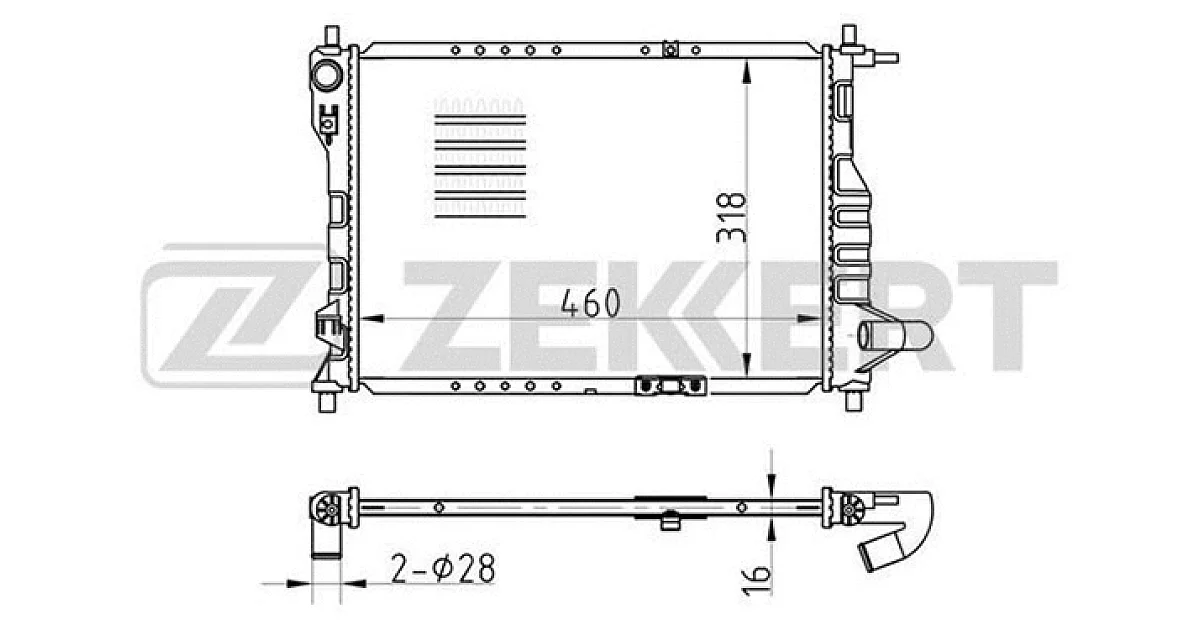ZEKKERT MK-1007, Радиатор, охлаждение двигателя