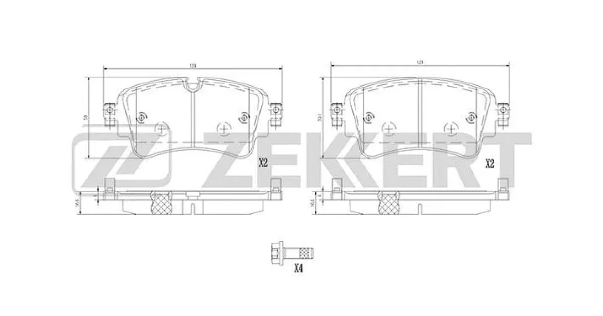 BS1362 - ZEKKERT - Комплект тормозных колодок, дисковый тормоз