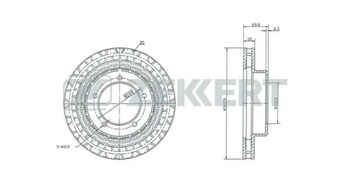 BS5243 - ZEKKERT - Тормозной диск
