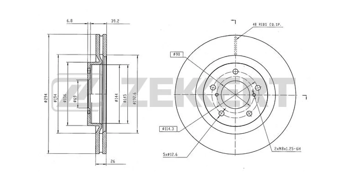 BS6584 - ZEKKERT - Тормозной диск