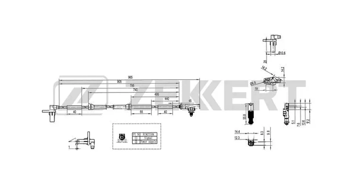 ZEKKERT SE-6113, Датчик, частота вращения колеса