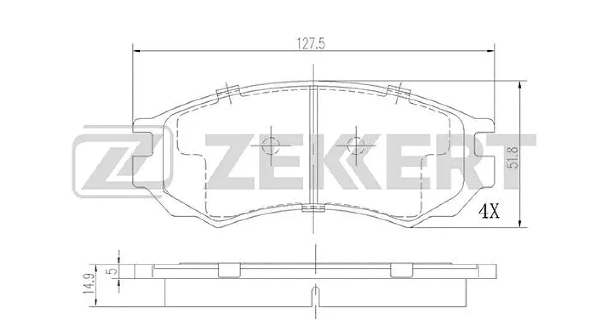 ZEKKERT BS-2153, Комплект тормозных колодок, дисковый тормоз