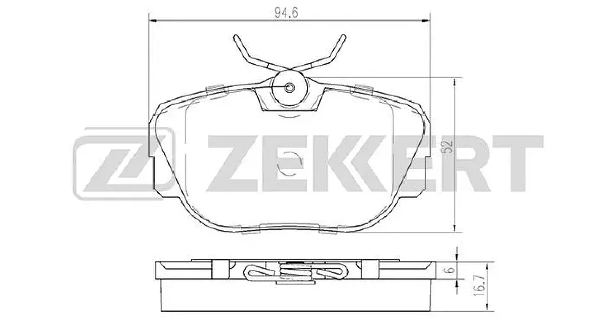 ZEKKERT BS-2138 (BS2138), Комплект тормозных колодок, дисковый тормоз