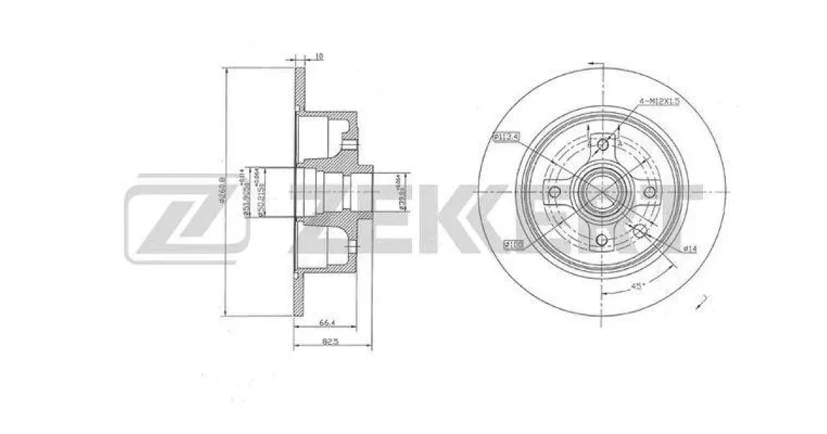 ZEKKERT BS-6089, Тормозной диск