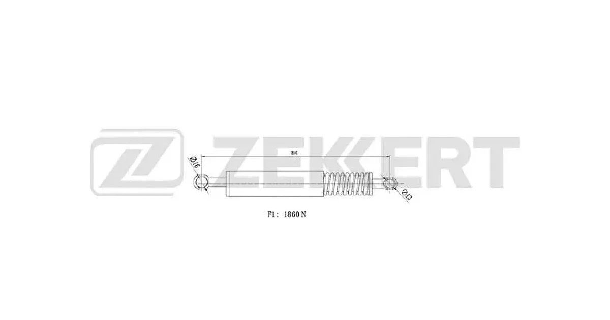 ZEKKERT - GF2542 - Газовая пружина, крышка багажник