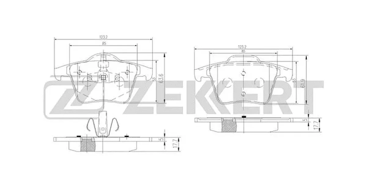 BS1143 - ZEKKERT - Комплект тормозных колодок, дисковый тормоз