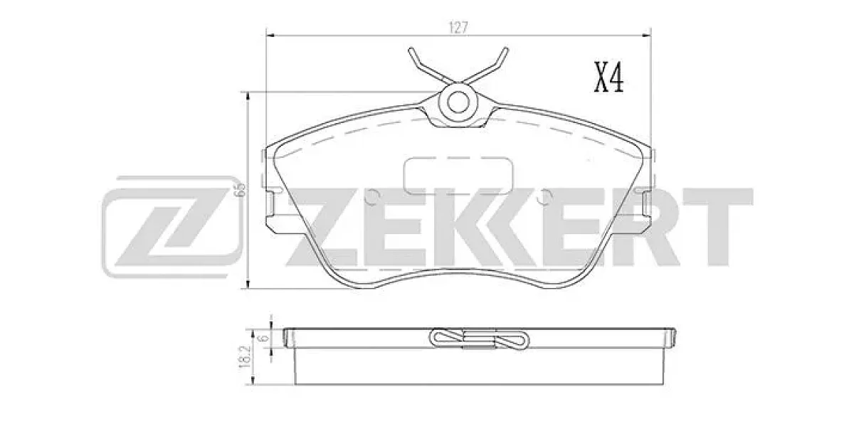 BS2867 - ZEKKERT - Комплект тормозных колодок, дисковый тормоз
