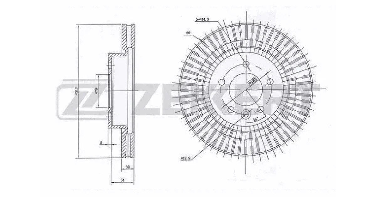 BS5688 - ZEKKERT - Тормозной диск