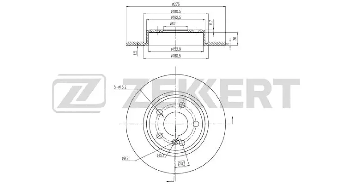 ZEKKERT BS-6366, Тормозной диск