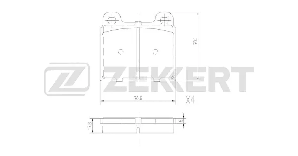BS1537 - ZEKKERT - Комплект тормозных колодок, дисковый тормоз