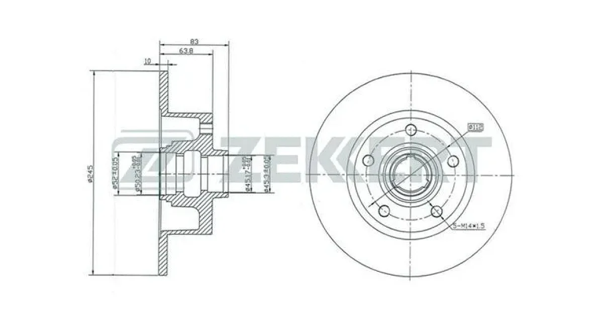 BS5194 - ZEKKERT - Тормозной диск