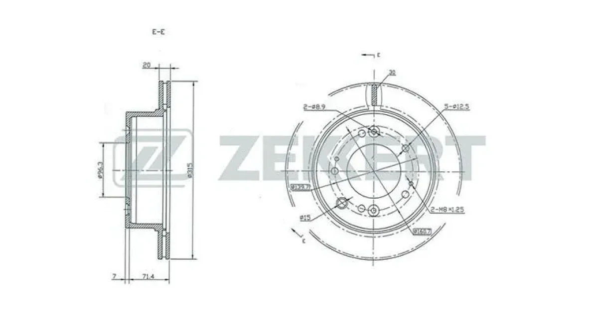 BS5393 - ZEKKERT - Тормозной диск