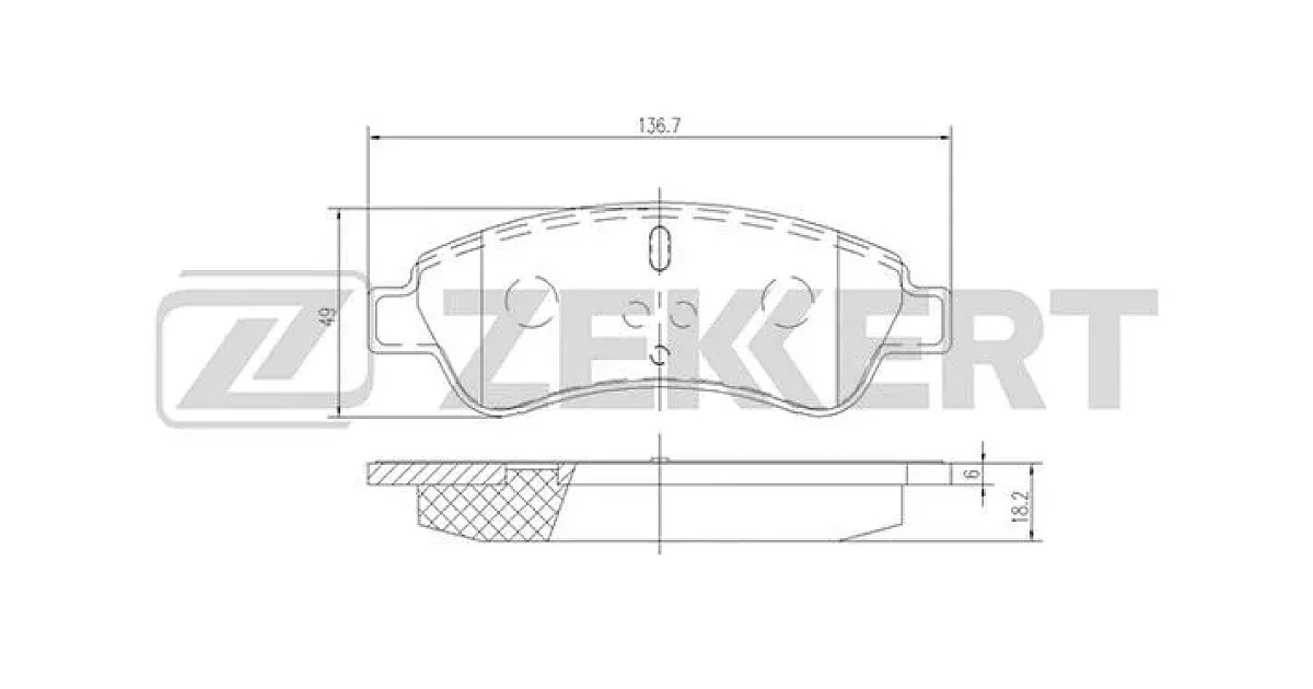 BS1434 - ZEKKERT - Комплект тормозных колодок, дисковый тормоз