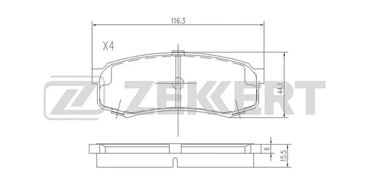 ZEKKERT BS-2240 (BS2240), Комплект тормозных колодок, дисковый тормоз