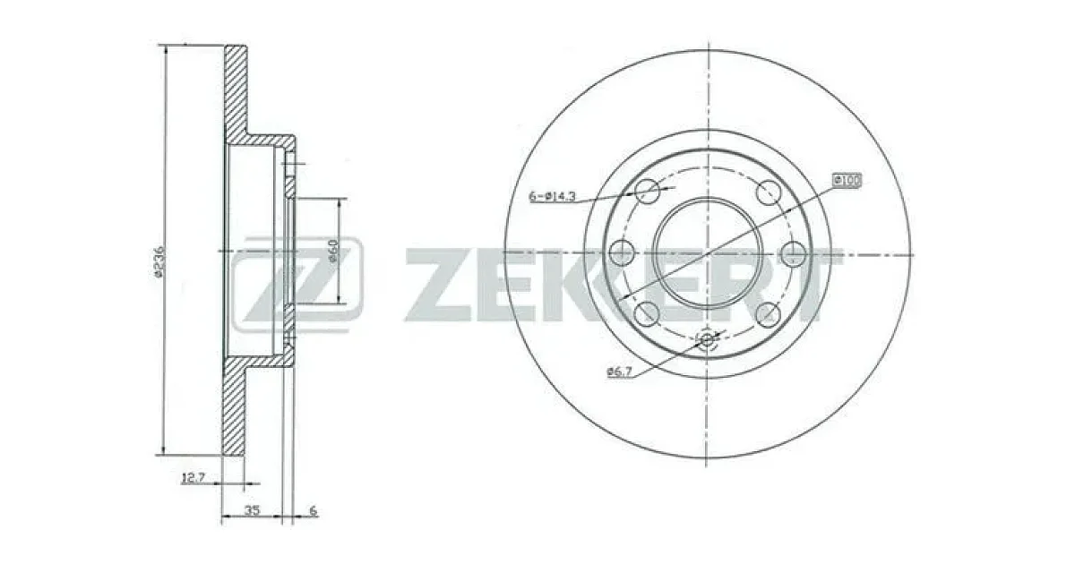 BS5033 - ZEKKERT - Тормозной диск