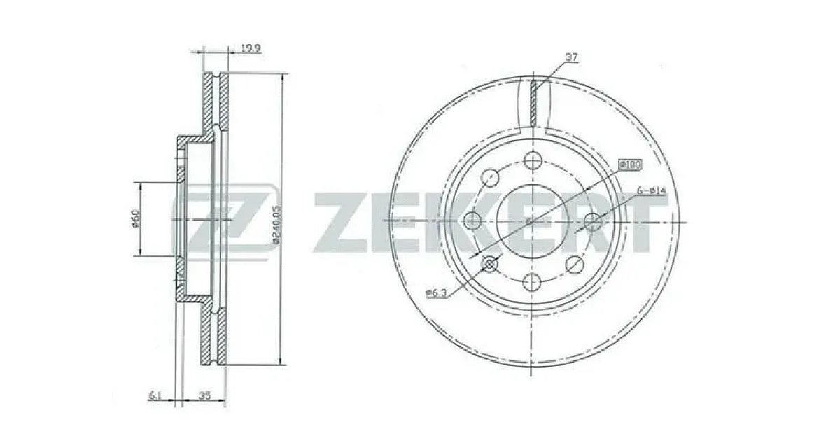 BS5354 - ZEKKERT - Тормозной диск