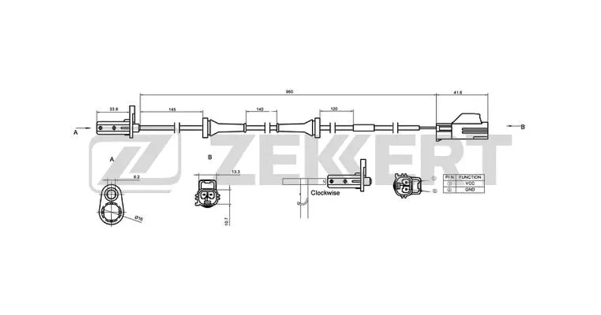 ZEKKERT - SE6146 - Датчик, частота вращения колеса