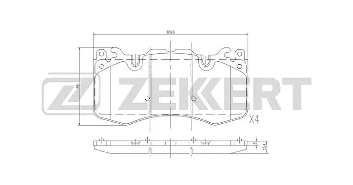 BS2530 - ZEKKERT - Комплект тормозных колодок, дисковый тормоз
