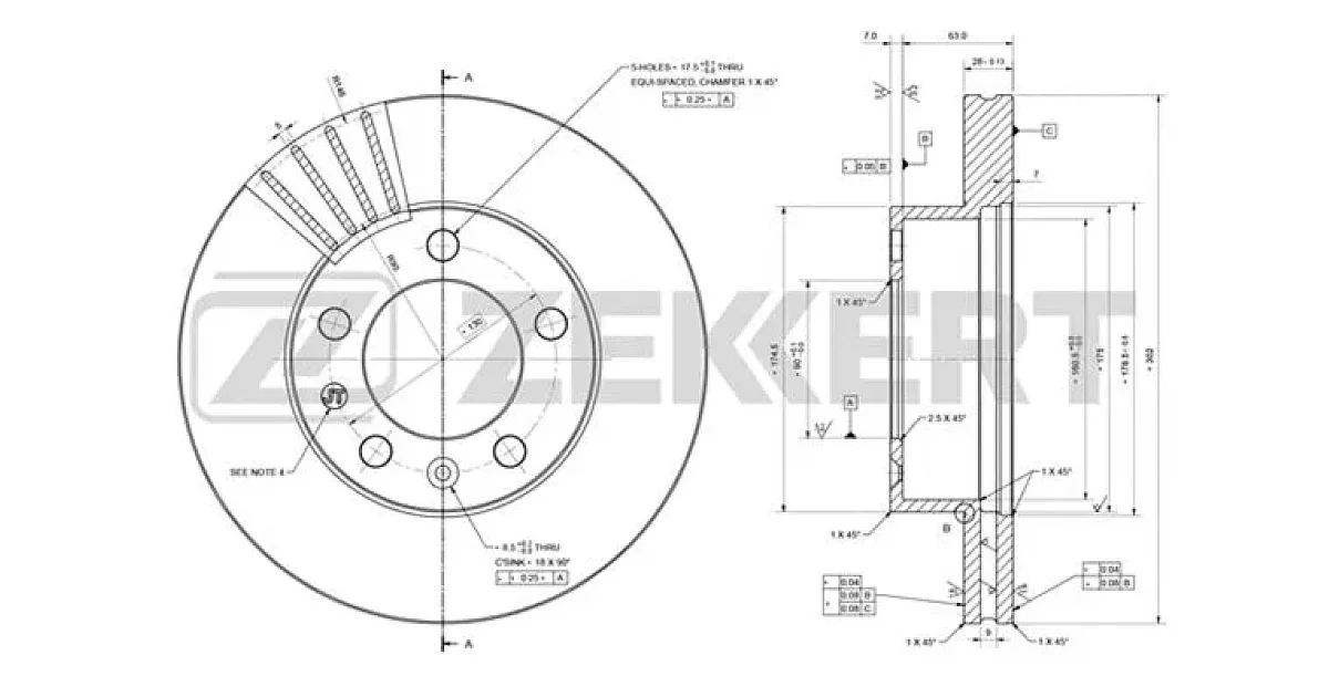 BS5872 - ZEKKERT - Тормозной диск
