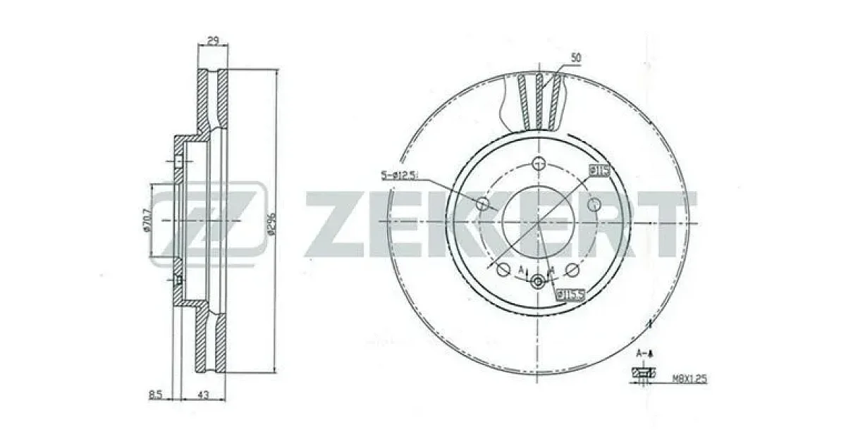 BS5268 - ZEKKERT - Тормозной диск