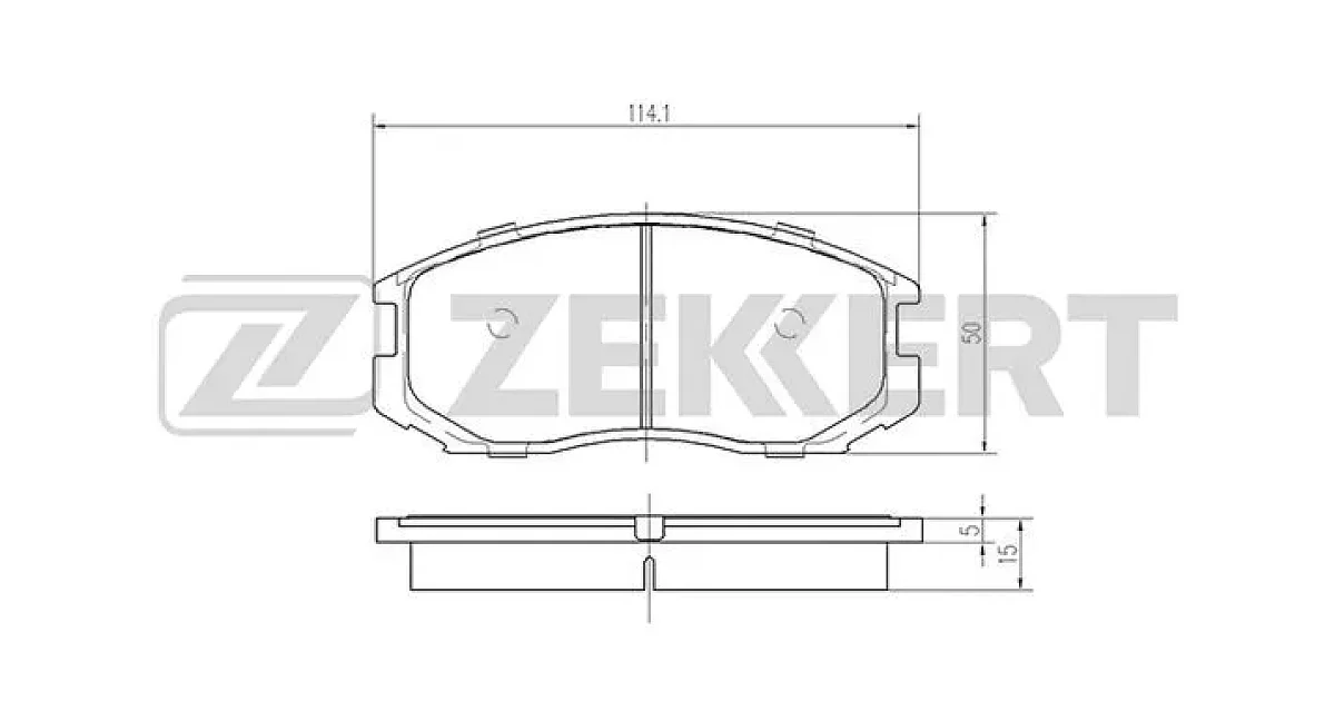 ZEKKERT BS-1237, Комплект тормозных колодок, дисковый тормоз
