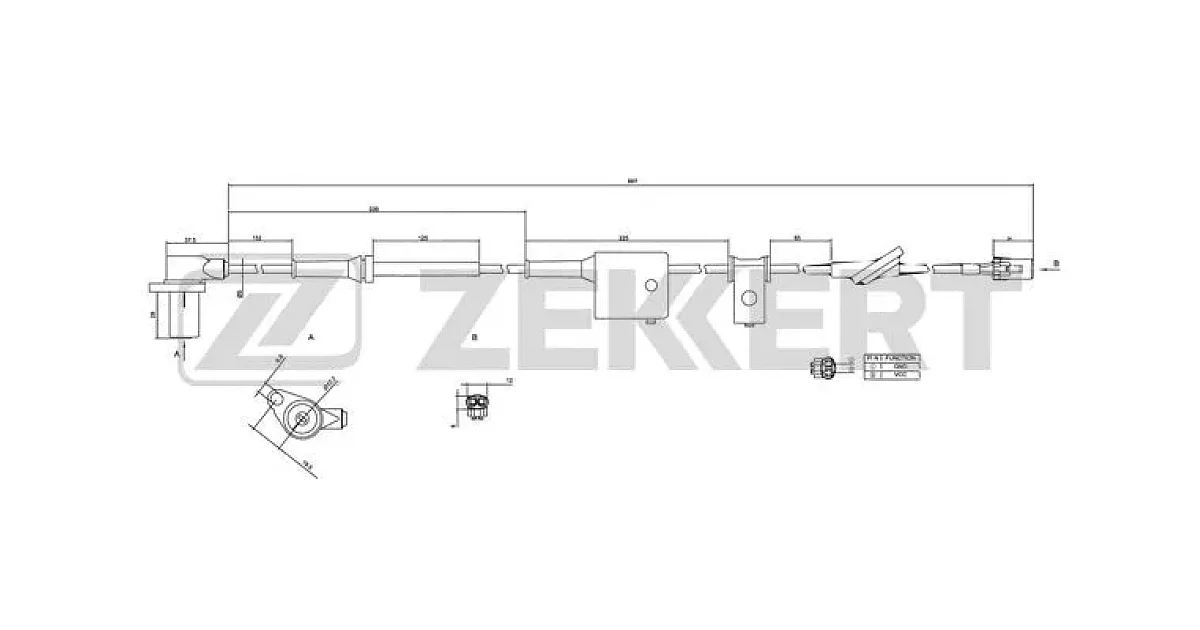ZEKKERT - SE6091 - Датчик, частота вращения колеса