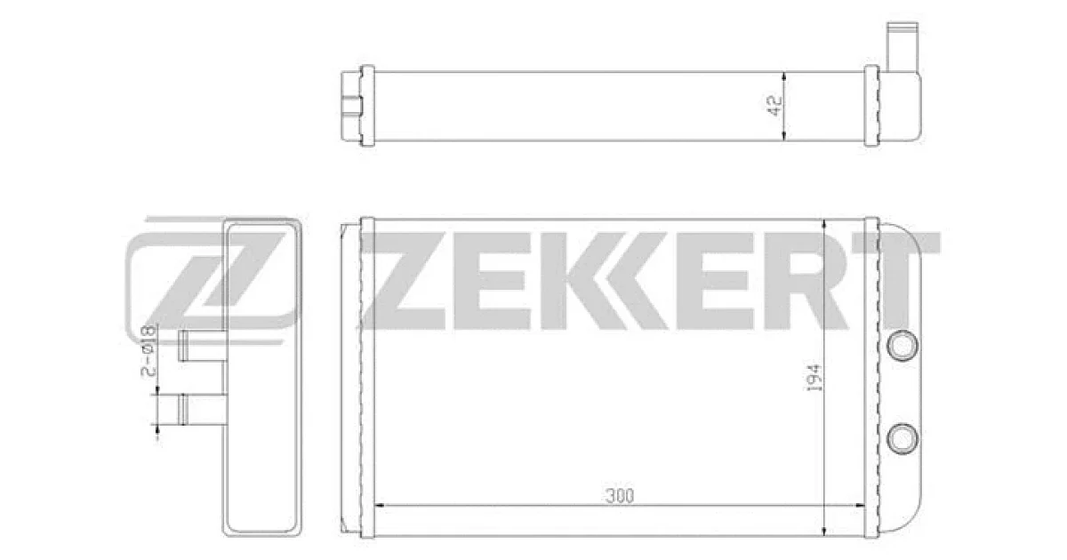 MK5027 - ZEKKERT - Теплообменник, отопление салона