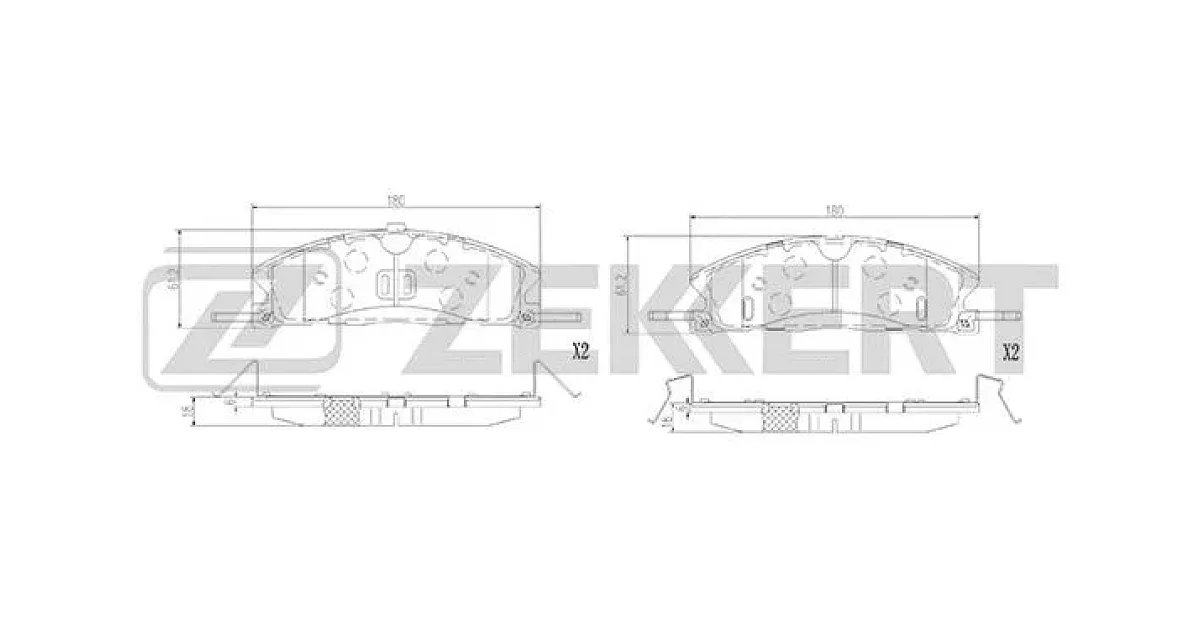 BS3013 - ZEKKERT - Комплект тормозных колодок, дисковый тормоз