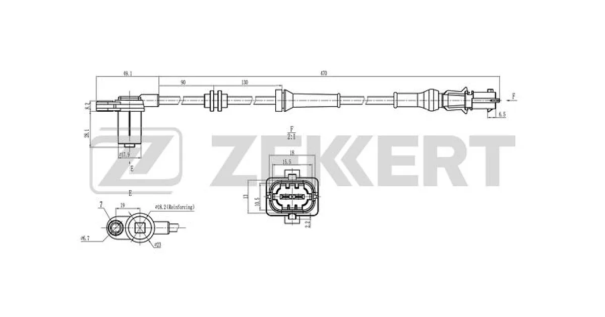 ZEKKERT SE-6203, Датчик, частота вращения колеса